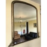 Gilt framed over mantle mirror, approx 127cm x 121cm