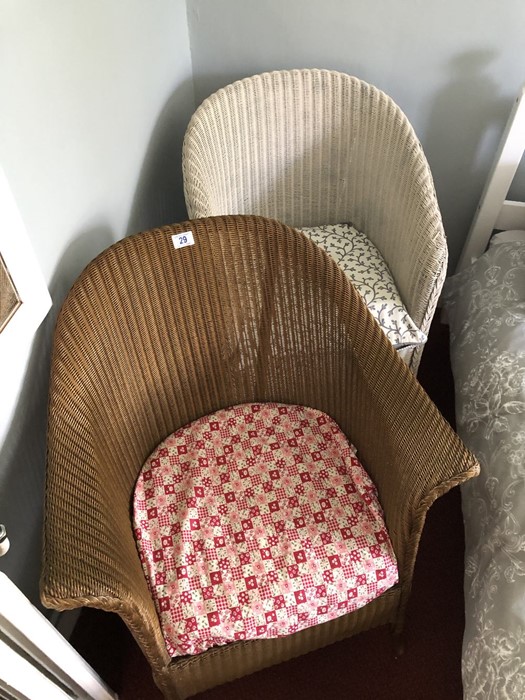 Two Lloyd Loom style chairs