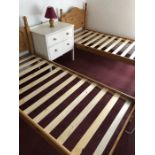 Pair of Pine single beds (bed 3)
