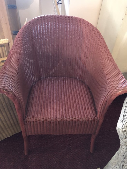 Lloyd Loom basket and two chairs - Image 3 of 5