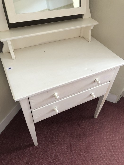 White painted two drawer dressing table (bed 1) - Image 2 of 3