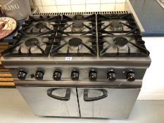 Lincat industrial six gas burner cooker with over under (buyer to disconnect and collect)