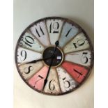 Large modern wall clock, diameter approx 74cm