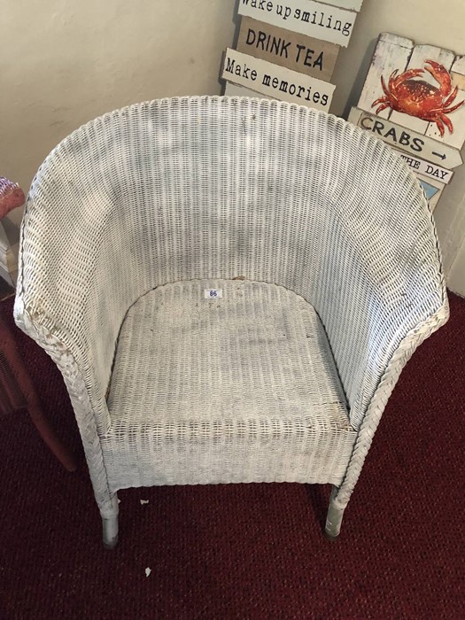 Lloyd Loom basket and two chairs - Image 2 of 5