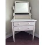 White painted two drawer dressing table (bed 1)