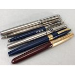 Collection of pens and an Eversharp pencil & Parker