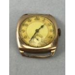 9ct Gold Vintage watch by ZENITH, winds and runs (total weight 22.1g