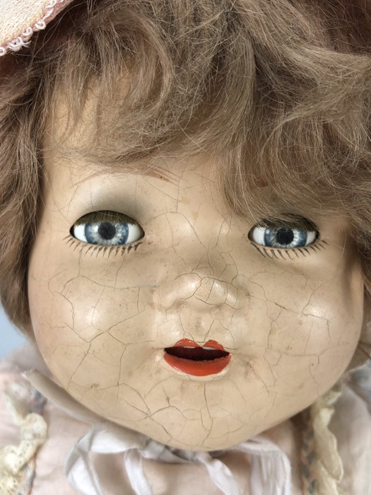 American Character Doll, bisque head, marked to back of neck AM. CHAR. DOLL, open/close eyes, approx - Image 6 of 6