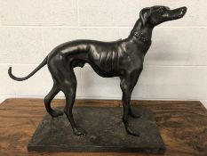 Cast figure of a greyhound, approx 53cm in height