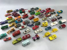 Large collection of Lesney and Matchbox vehicles / cars - play worn
