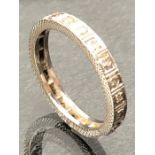 18ct White Gold Full eternity ring set with Diamonds size 'N'