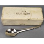 Danish Silver Georg jenson spoon boxed engraved to back of spoon