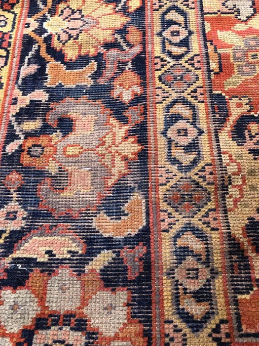 Large red/orange ground carpet with floral design, approx 340cm x 240cm - Image 5 of 6