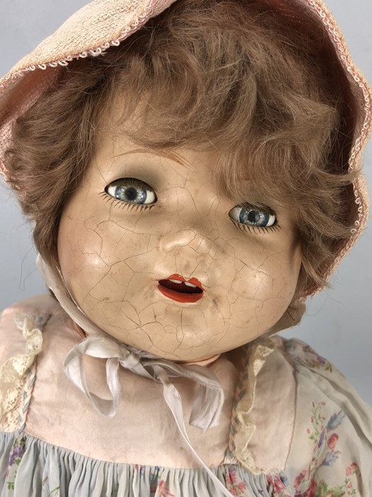 American Character Doll, bisque head, marked to back of neck AM. CHAR. DOLL, open/close eyes, approx - Image 2 of 6