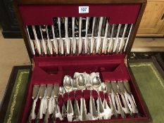 Canteen of cutlery by Cox Co Ltd, Sheffield