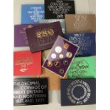 Thirteen consecutive sets of Royal Mint United Kingdom Proof Collection cased Coin sets 1970 - 1982