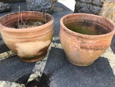 Two large weathered Terracotta Garden pots