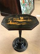 Small weighted Chinoiserie occasional table, approx 44cm in height