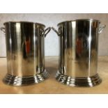 Pair of champagne / wine coolers marked Louis Roederer, approx 25cm in height