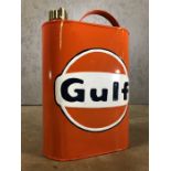 Vintage style decorative oil can, marked Gulf, approx 37cm in height