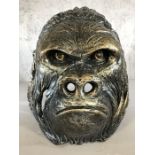 Large figure of a Gorilla's head, approx 33cm in height