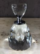 Cut glass scent bottle, approx 15cm in height