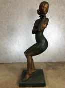 Large abstract figure of a seated woman, approx 114cm in height