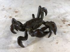 Miniature bronze crab, approx 5cm in width