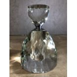 Large bulbous glass scent bottle, approx 22cm in height