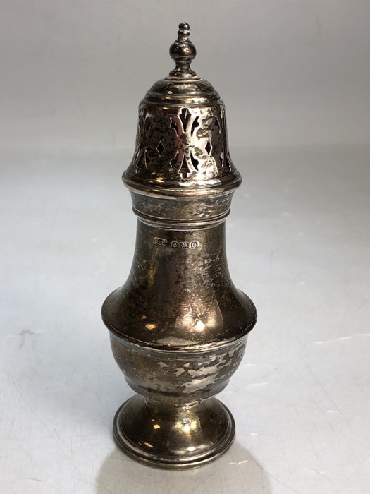 Hallmarked Birmingham Silver Sugar shaker by maker Adolph Scott Ltd approx 77g