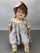 American Character Doll, bisque head, marked to back of neck AM. CHAR. DOLL, open/close eyes, approx