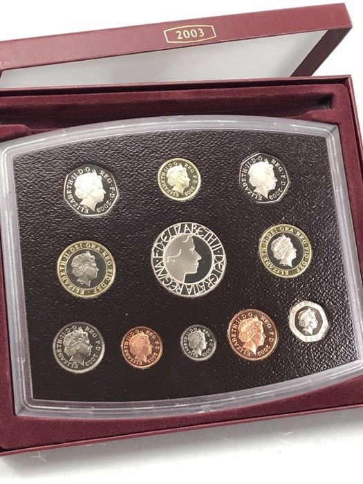ROYAL MINT 2003 PROOF SET OF 11 COINS COMPLETE IN ORIGINAL CASE WITH CERTIFICATE