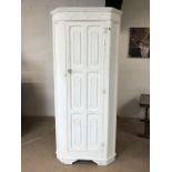 Painted oak small wardrobe, originally by Stanley Wood of Olney with rail and shelf, approx 80cm x