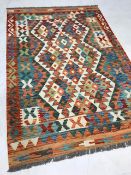 Chobi Kilim rug, approx 144cm x 101cm