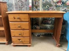 Small pine desk / dressing table with four drawers