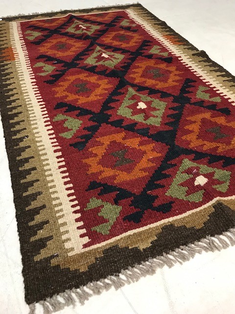 Maimana Kilim rug, approx 132cm x 75cm
