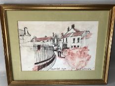 Original Pencil and Waterlcour painting by artist David Birtwhistle of Local interest "Church Path
