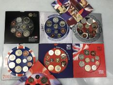 Royal Mint Proof sets 2001 - 2008 to include "For Valour" total sets eight