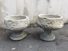 Pair of concrete Garden planters