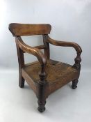 Small vintage child's chair, approx 46cm in height (A/F)