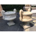 Pair of concrete Garden planters