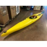 KAYAK/ CANOE: Touring Canoe with paddle and, seat and backrest approx 430cm