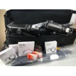 Bowens Gemini GM500R Lighting rig in large carry case on trolley to include 2 * tripods,