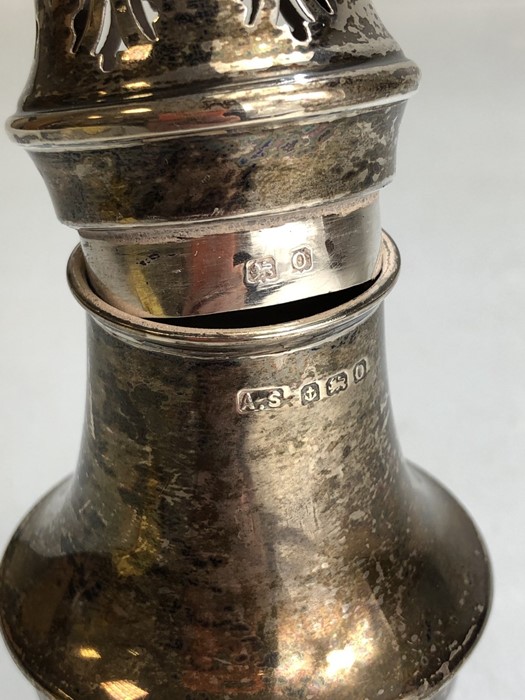 Hallmarked Birmingham Silver Sugar shaker by maker Adolph Scott Ltd approx 77g - Image 5 of 5