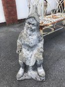 Garden Concrete ornament of Gnome approx 66cm tall