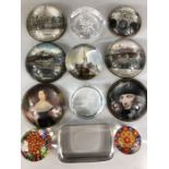 Collection of glass paperweights (12)