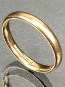 9ct Gold band size K approx 2.1g