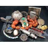 Collection of jewellery interesting items and Objet d'art