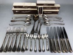 A CONTINENTAL WHITE METAL collection of cutlery, 27 pieces marked 925 by Robbe & Berking with