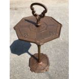 Metal and brass pot stand with Fleur de lis design